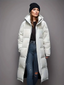 Insulated Hooded Long Puffer Coat for Women