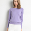 Lightweight Classic Neckline Slim Fit Long Sleeve Sweater for Women