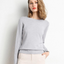 Lightweight Classic Neckline Slim Fit Long Sleeve Sweater for Women