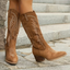Western Block Heel Ankle Cowboy Boots for Women