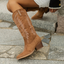 Western Block Heel Ankle Cowboy Boots for Women