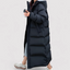 Long Black Hooded Puffer Parka Jacket for Women