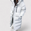 Long Black Hooded Puffer Parka Jacket for Women